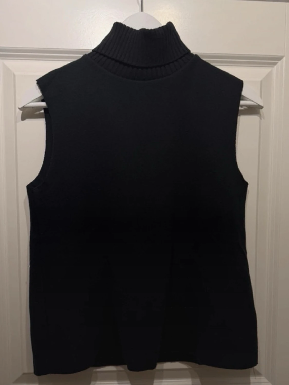 Svart ribbad polotopp - 1