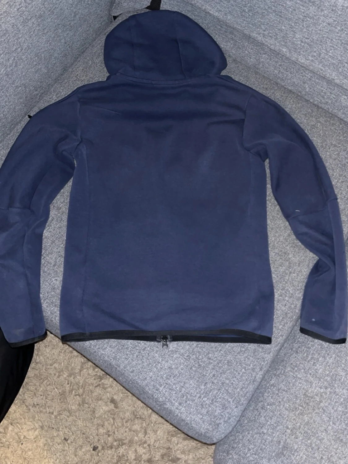 Mörkblå Nike Tech Fleece hoodie - 1