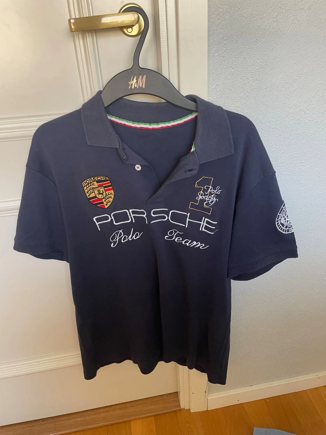 Mörkblå Porsche pikétröja - 1