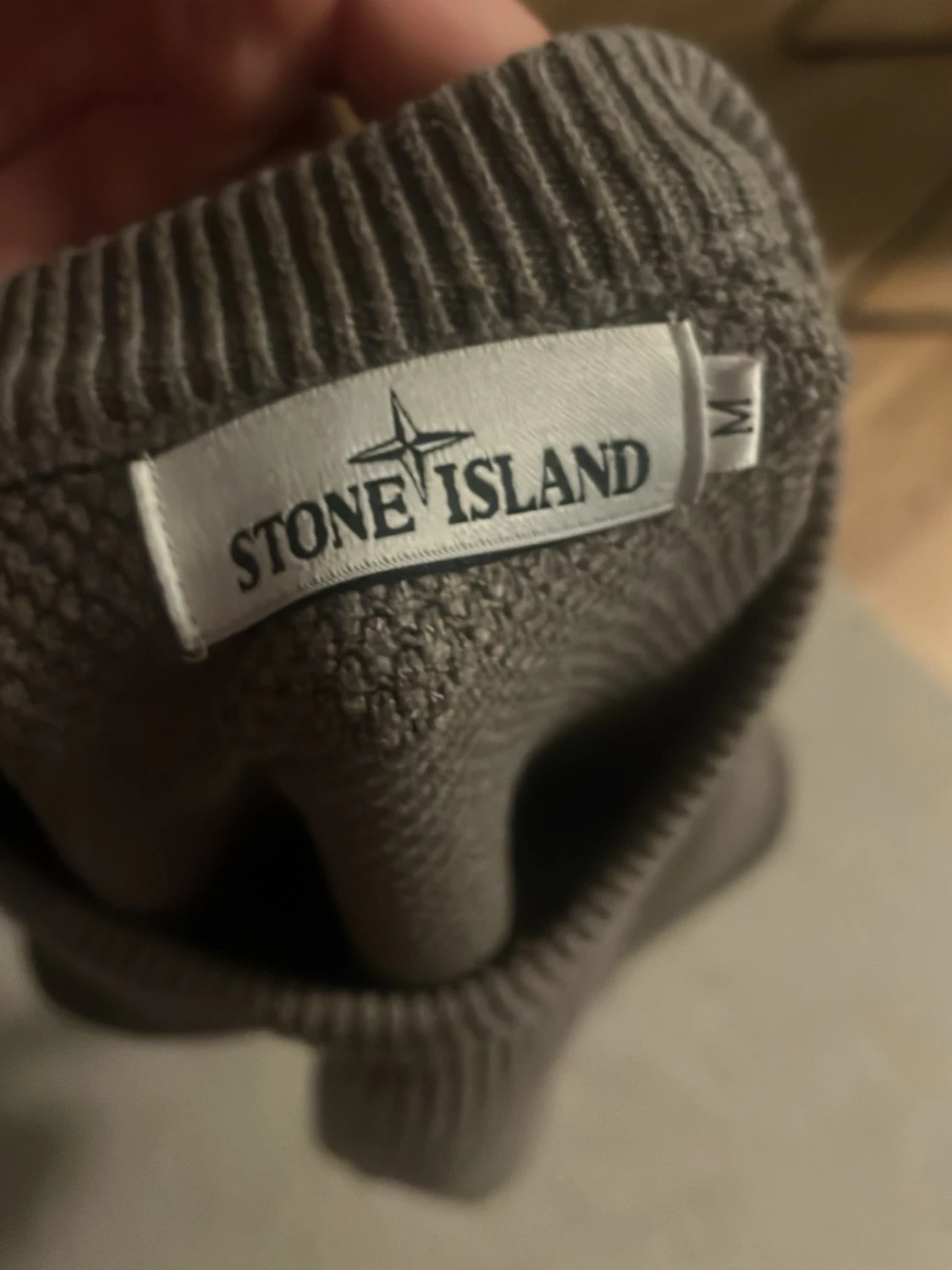 Grå stickad tröja Stone Island - 1