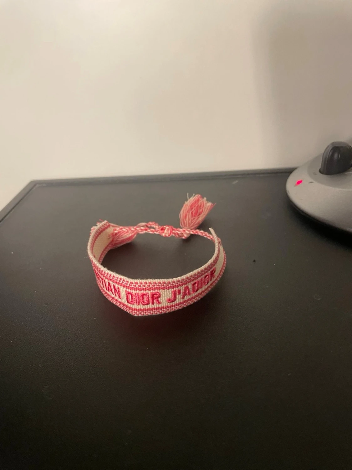 Christian Dior rosa tygarmband - 1