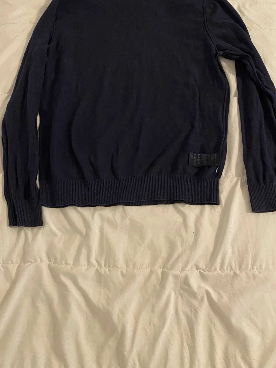 Mörkblå stickad tröja Tommy Hilfiger