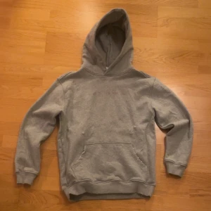 2K WRLD Hoodie - Säljer en klassisk grå hoodie från 2K WRLD med stor huva och magficka. Hoodien är tillverkad i mjukt material och har ribbade muddar vid ärmslut och nederkant. Perfekt för dig som gillar en enkel och clean stil. Har aldrig använt den.
