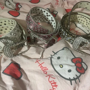 Glittriga bälten med nitar och strass - En för 40kr eller alla för 100kr. Knappt använda