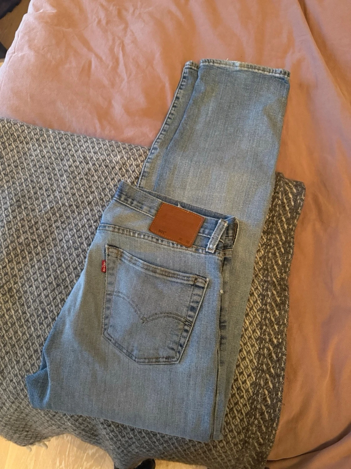 Levi's ljusblå raka jeans