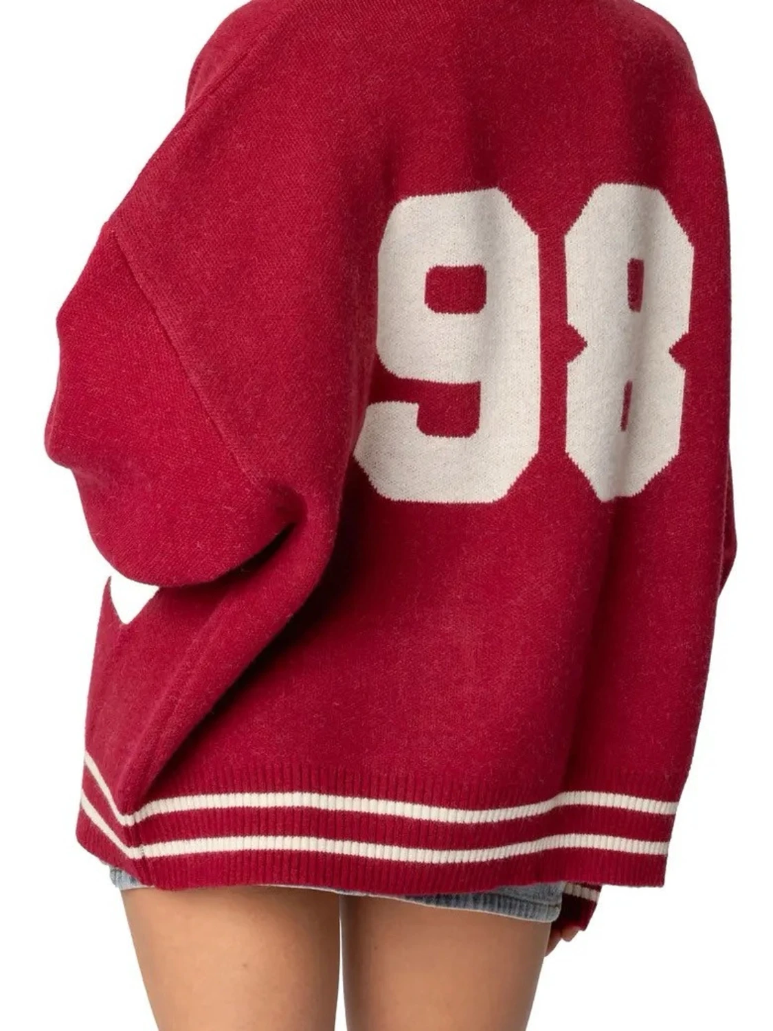 Röd cardigan från Edikted - 1