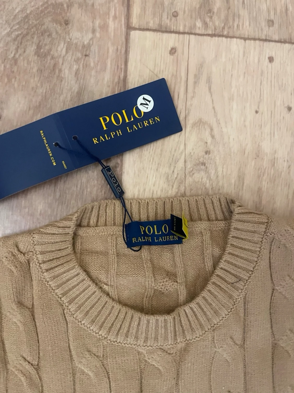Beige kabelstickad tröja Polo Ralph Lauren - 1