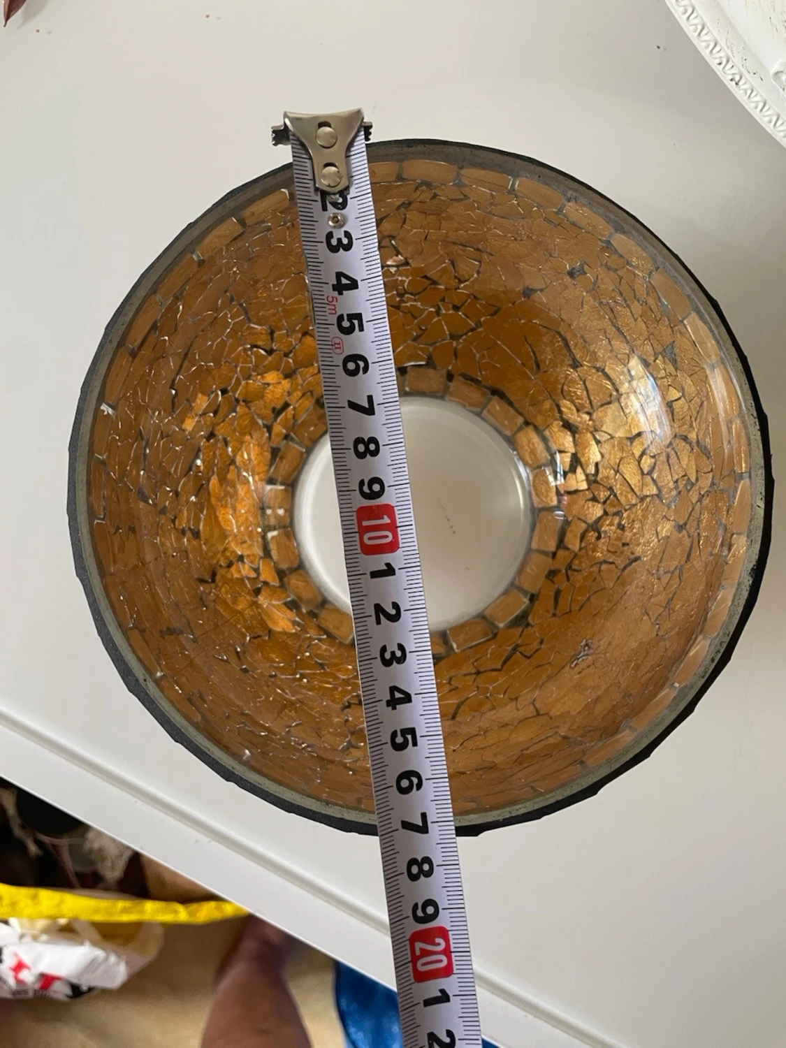 Mosaikskål med bruna och guld detaljer - 3