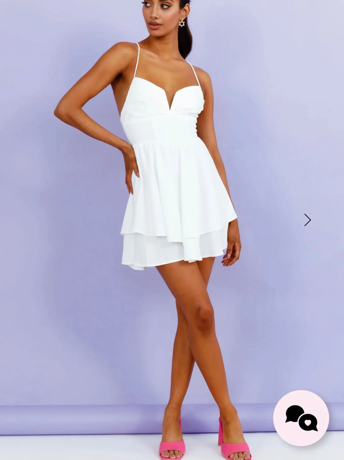 Vit mini klänning med öppen rygg från Hello Molly!! 💞💞 - 4