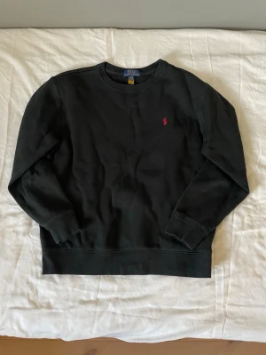 Ralph Lauren Sweatshirt  - En stilren sweatshirt från Ralph lauren. Tröjan är köpt hos Kidsbrandstore. Andvänd men inga hål eller fläckar. Den är pytte lite solbränd men det märks knappast. Hör gärna av dig vid frågor👍✨