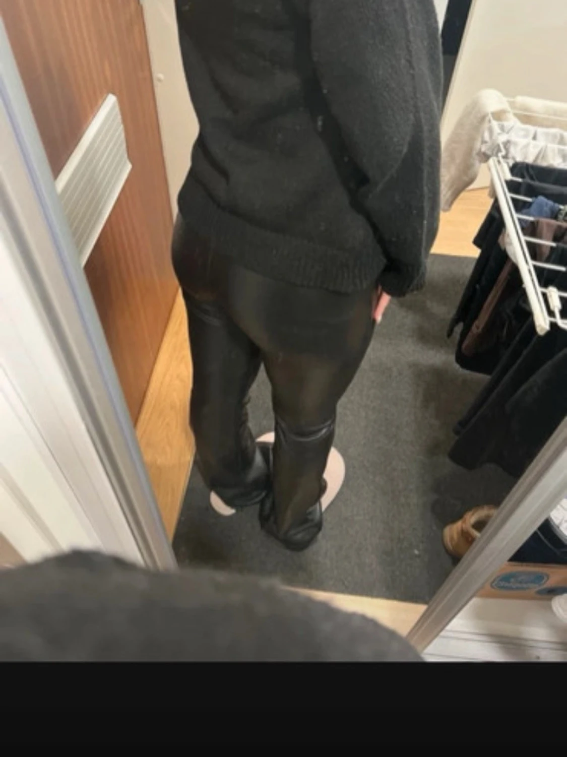 lågmidjade bootcut skinnbyxor - 2