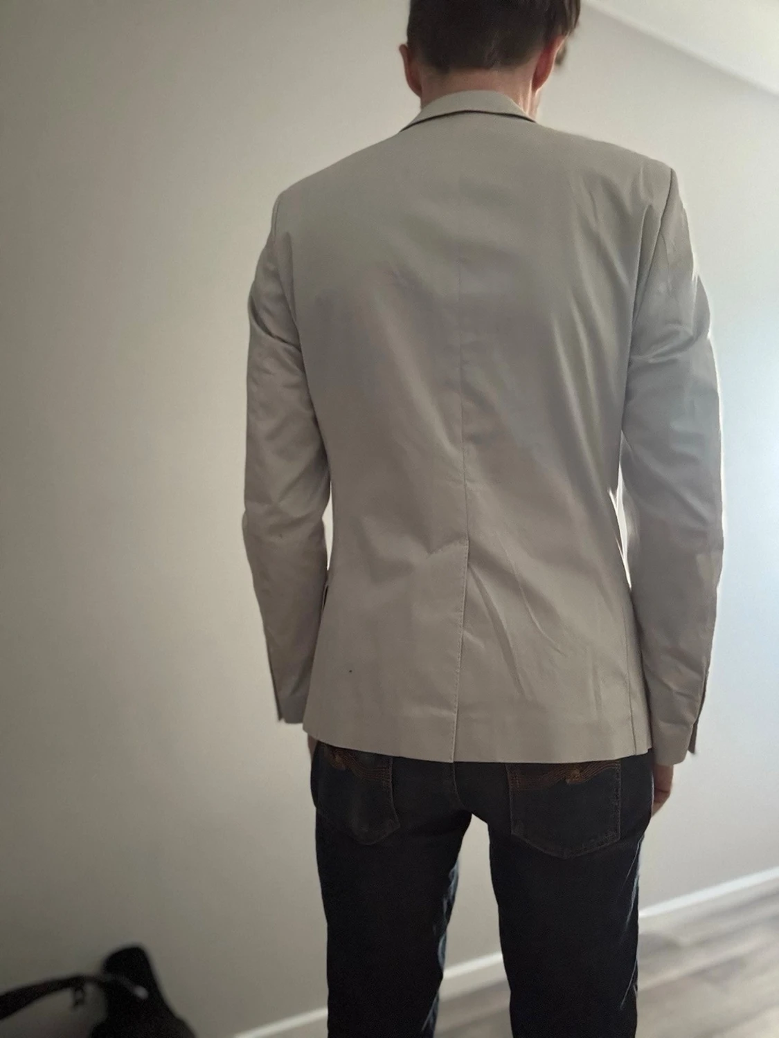 Silverglansig kavaj med två knappar - 2