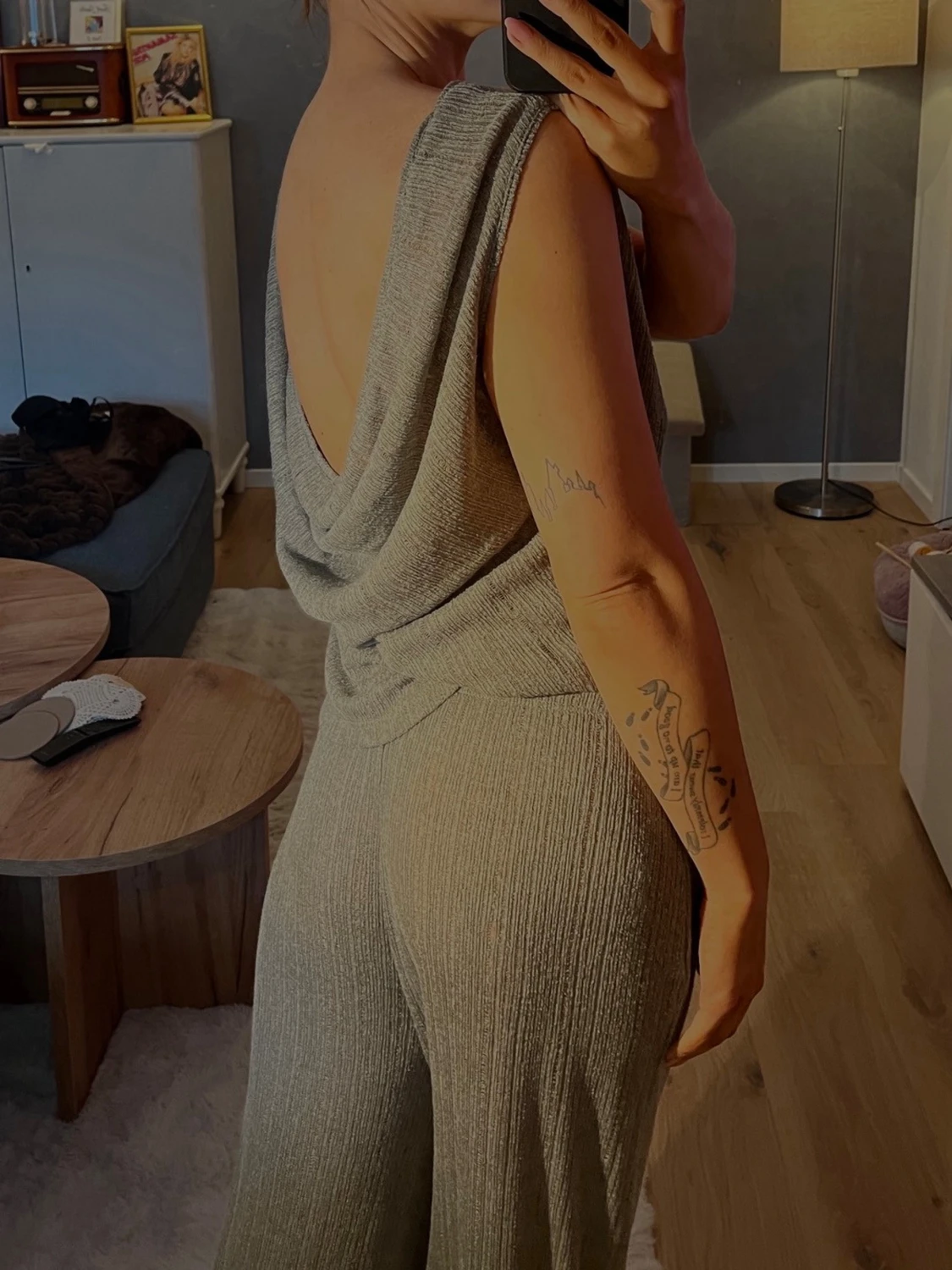 Grönt ribbat set - 2