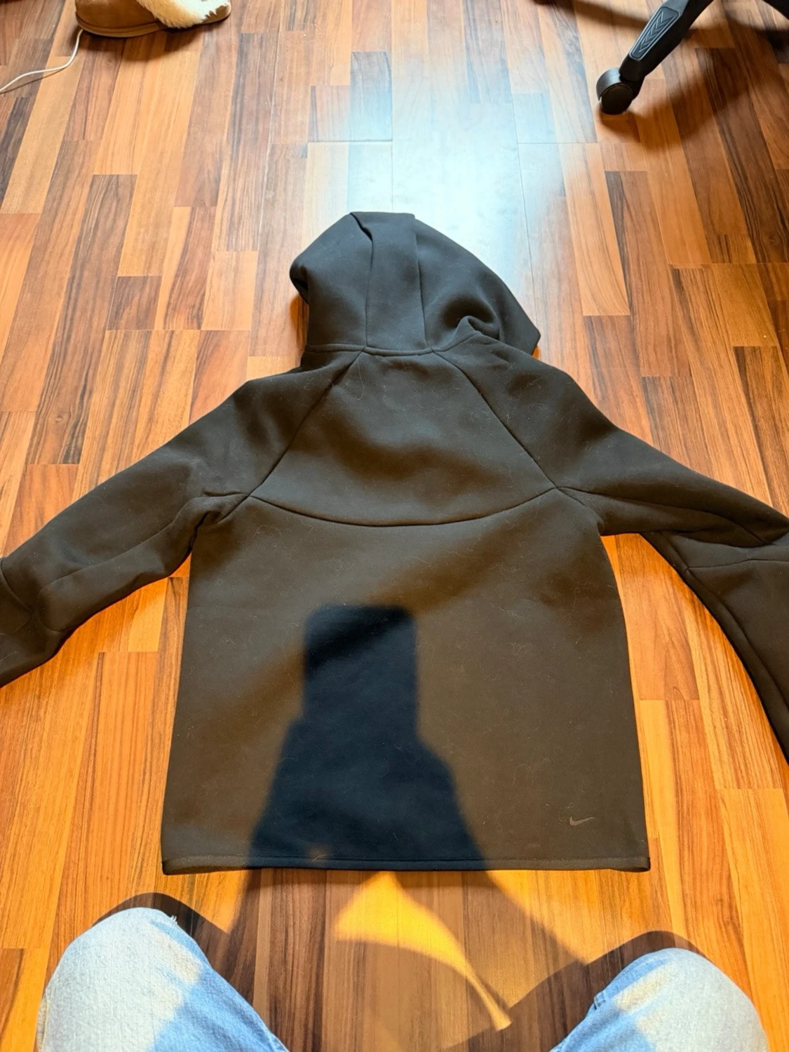 Svart hoodie från Nike med dragkedja - 3
