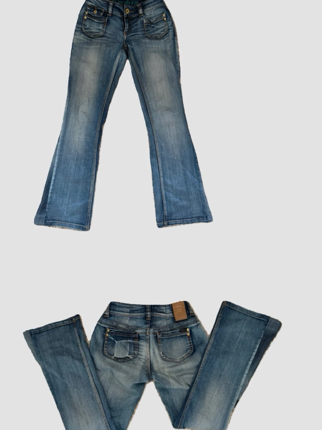 Ljusblå bootcut jeans  - 2
