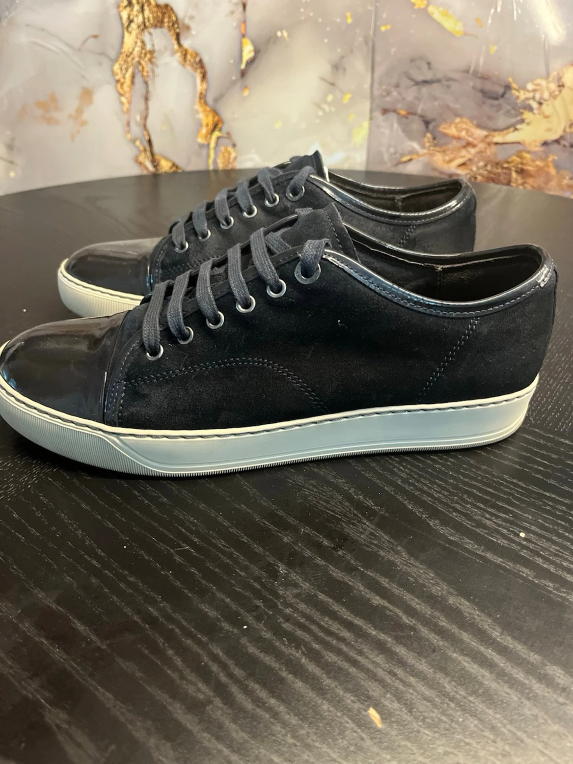 Mörkblåa lanvin skor  - 3