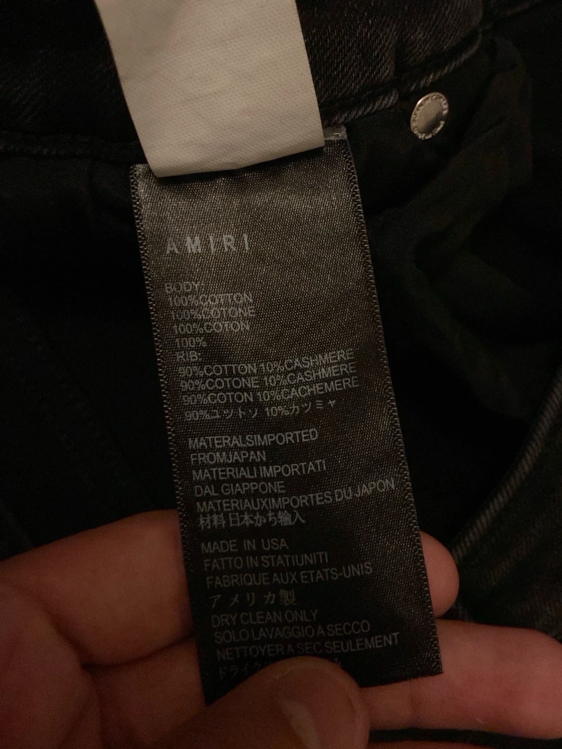 Svarta Amiri jeans med ängeltryck - 4