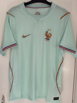 Frankrike VM 2026 Borta Tröja - Nyskick/helt oanvänd Frankrike VM 2026 tröja från kommande VM nu i sommar. Tröjan är en spelarversion med Nike’s helt nya ”Aero-Fit”. Storleken är M men skulle säga att den sitter mer som L. Tveka inte att höra av er för fler frågor och bilder!