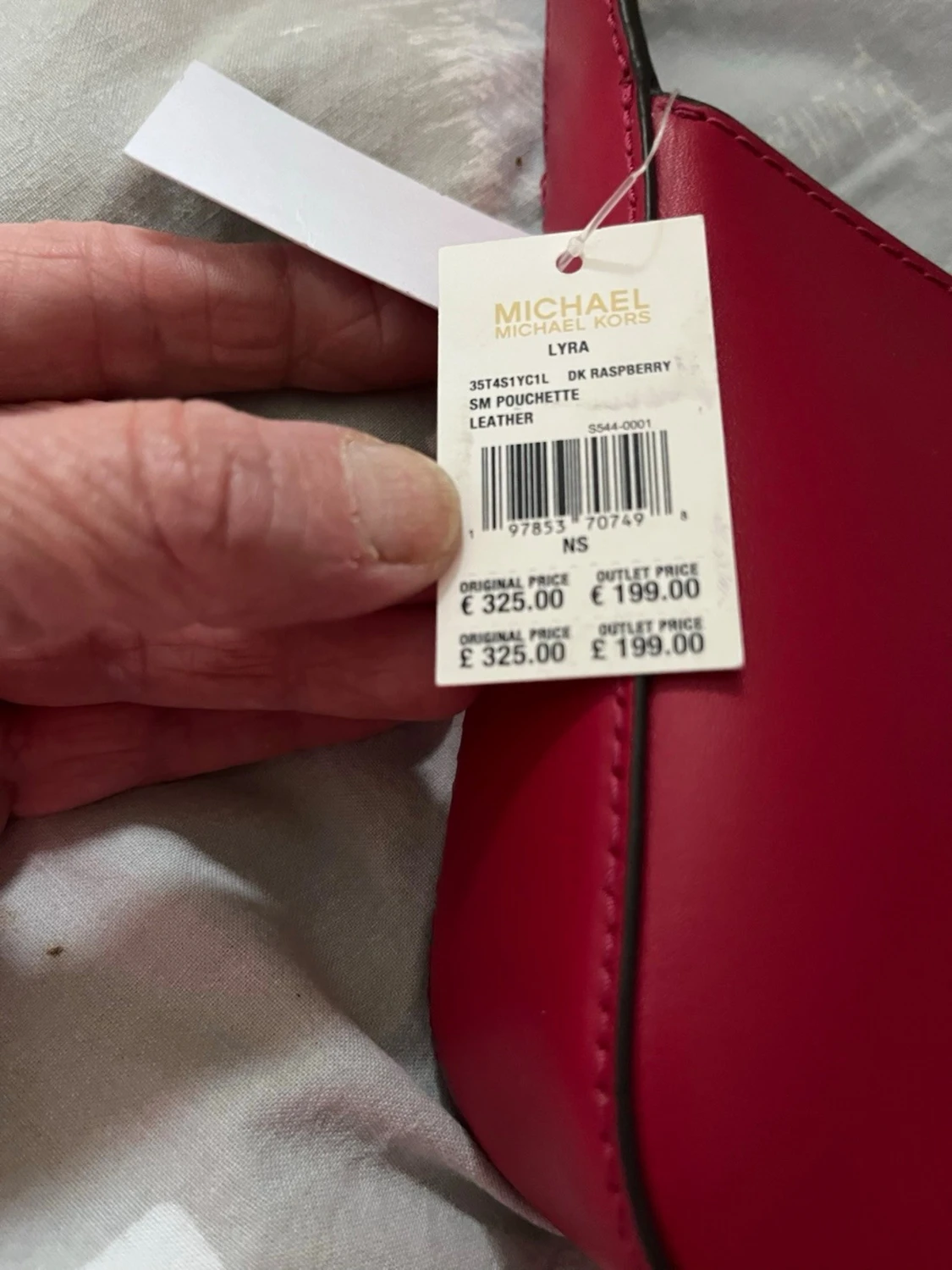 Mörk hallonröd läderväska Michael Kors - 1