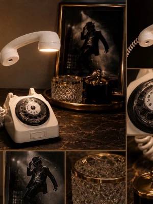 Handgjord Ericsson Dialog Ericsson LM Orginal/ 60 tal  - Handgjord Orginal Ericsson Telefonlampa LED  Handgjord designlampa skapad av en original Ericsson Dialog-telefon från 60–70-talet. En unik kombination av svensk designhistoria, retrokänsla och modern LED-belysning.  Perfekt som inredningsdetalj i hem, kontor eller studio.  