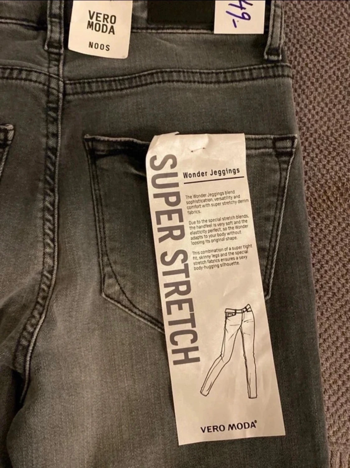 Grå skinny jeans från Vero Moda - 3
