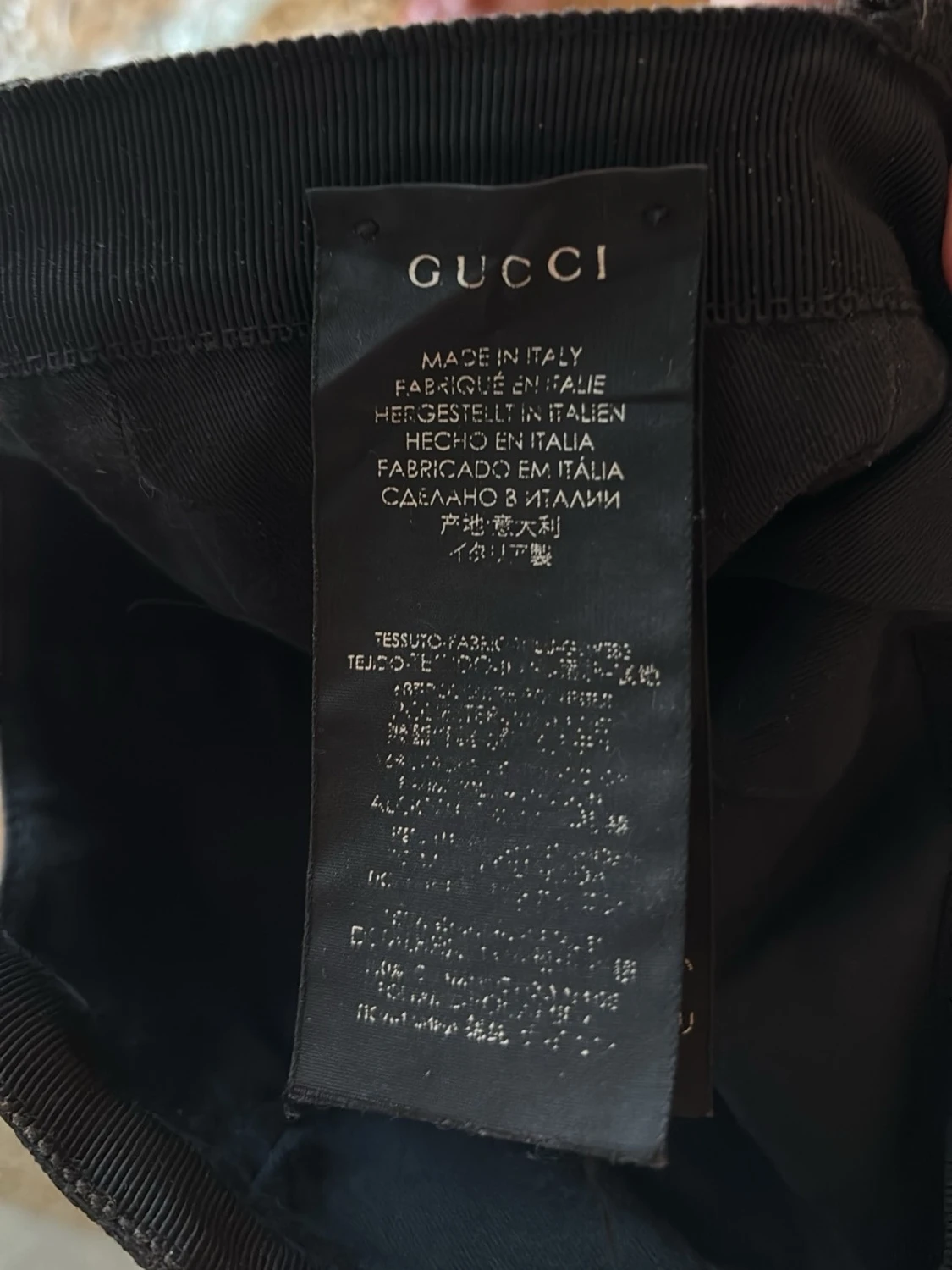 Svart Gucci keps med GG-mönster - 3