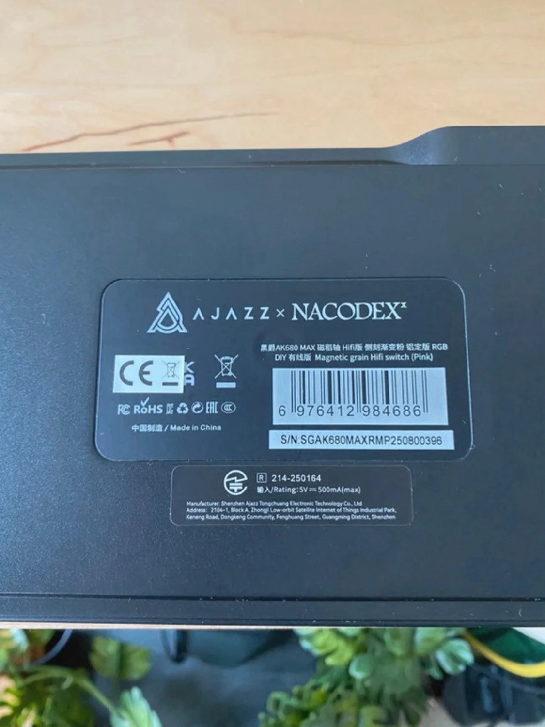 Ajazz mekaniskt tangentbord rosa/svart - 2