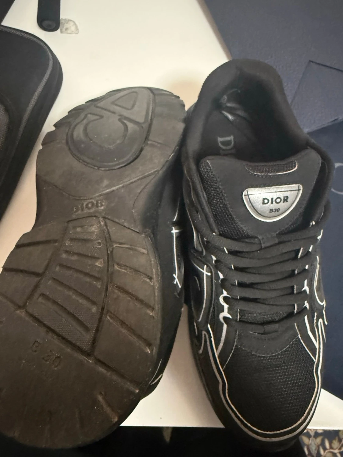 Svarta Dior sneakers med vita detaljer - 3