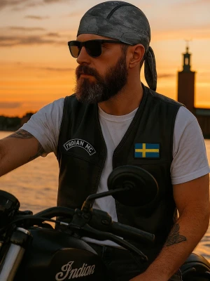 Stilren och cool scarf i grått och svart kamouflage. - Stilren och cool scarf i grått och svart kamouflage.. Den har justerbar elasticitet och passar alla huvudstorlekar. Designen är gjord i mesh som andas.