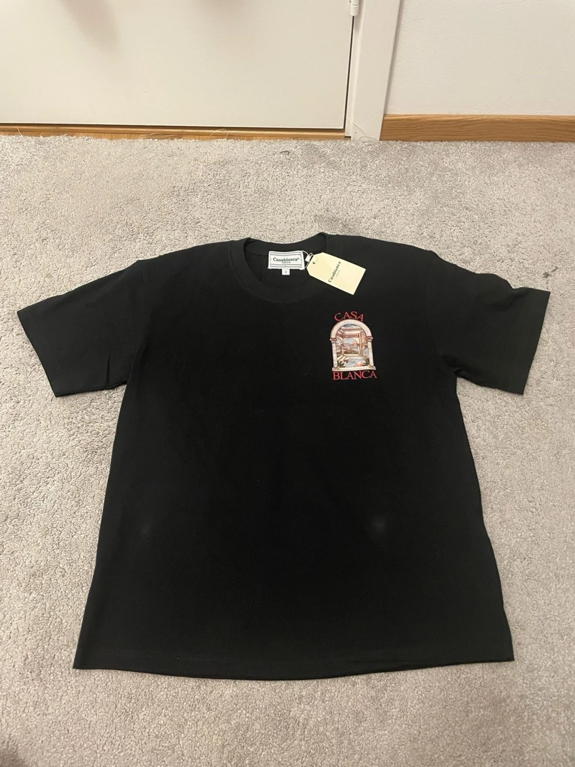 Svart Casa Blanca t-shirt med tryck - 1