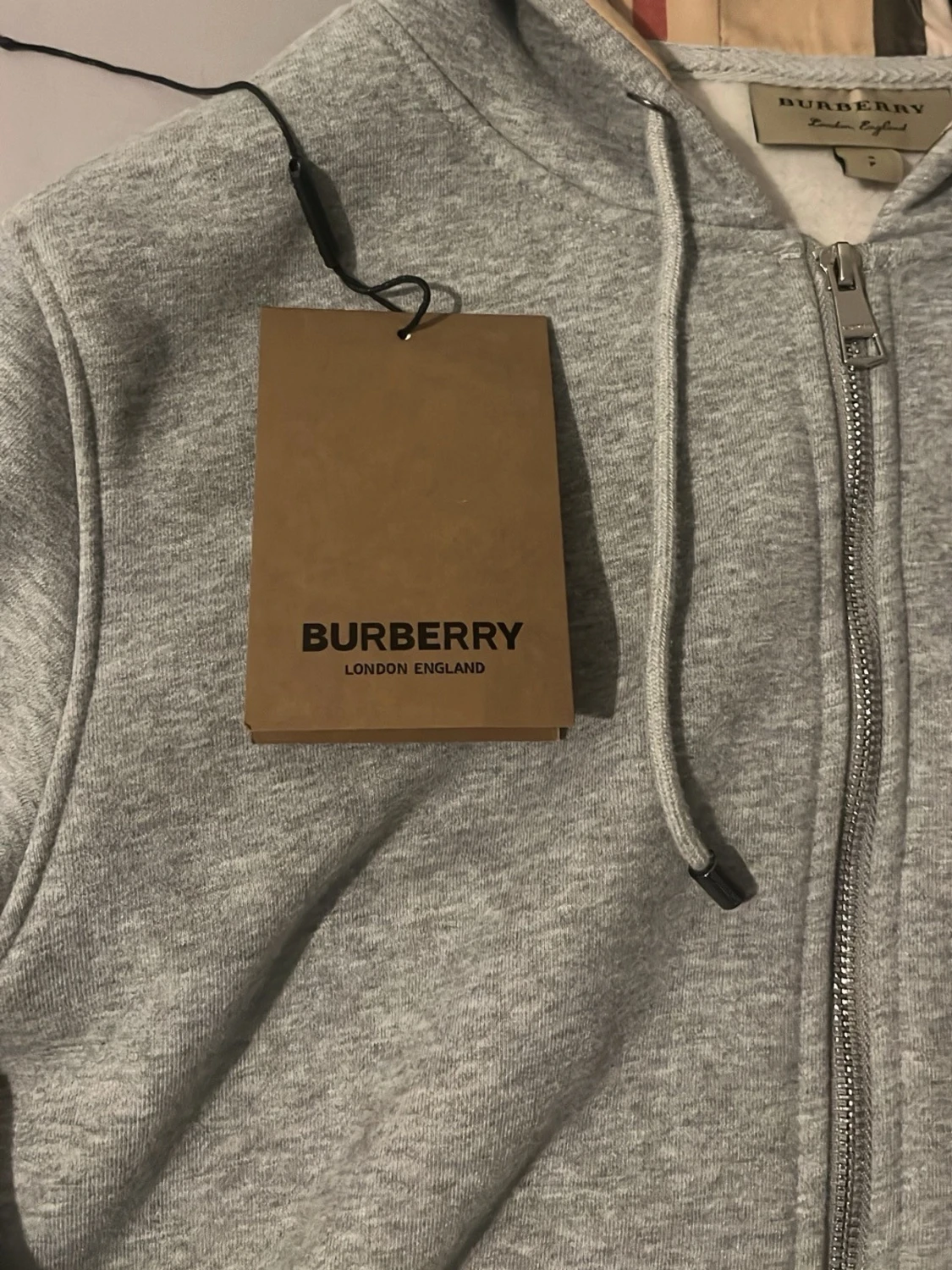Grå zip hoodie från Burberry - 4