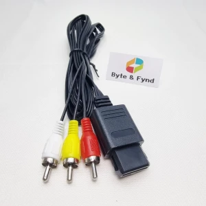 AV-kabel till Nintendo-konsol - AV / RCA Kompositkabel  Skick: Helt nytt Läng: 1,8m Passar till Super Nintendo, Nintendo 64 och Game Cube (NGC)