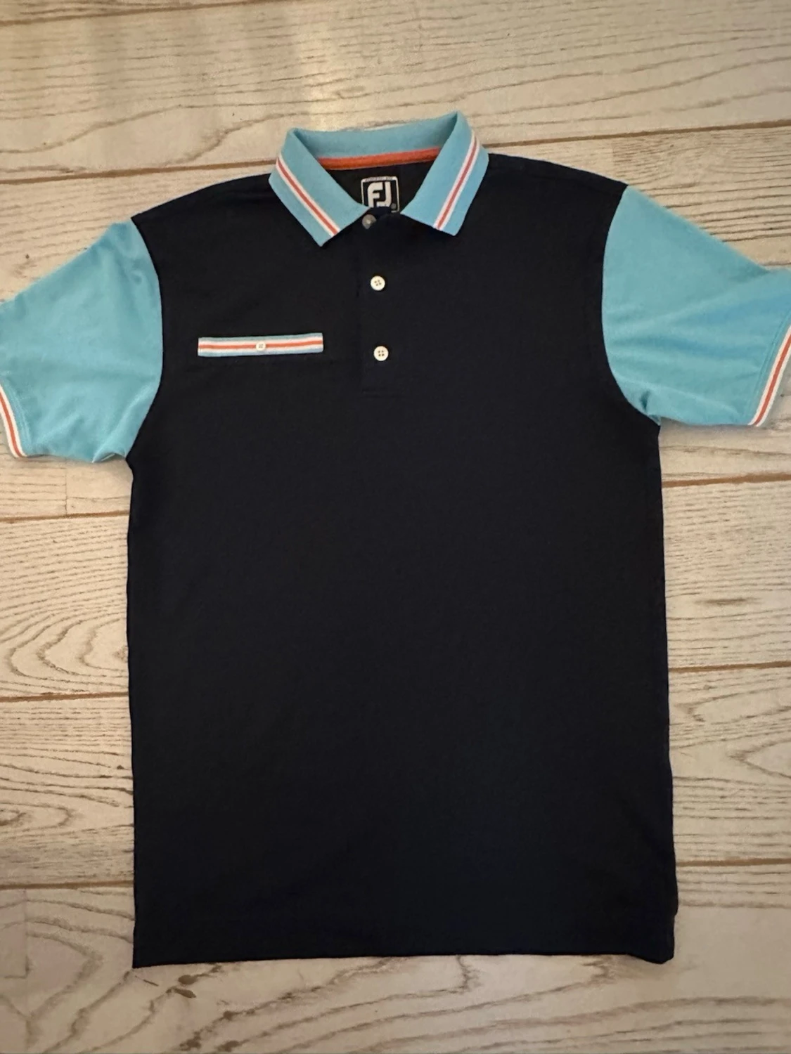 Blå pikétröja från FootJoy