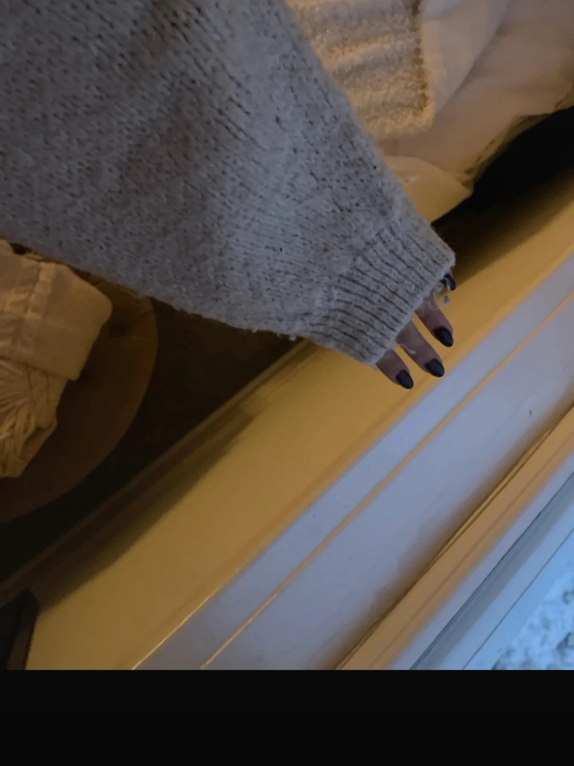 Beige stickad tröja  - 3