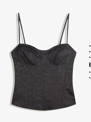 Korsett topp - En leopard mönstrad korsett topp med dragkedja på sidan och reglerbara axelband. Själva ”bh” har ingen bygel. Helt ny och endast testad💕