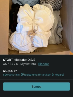 Stort klädpaket XS/S blandade plagg - Säljer ett stort klädpaket med blandade plagg i storlek XS/S, strax över 30st plagg. 