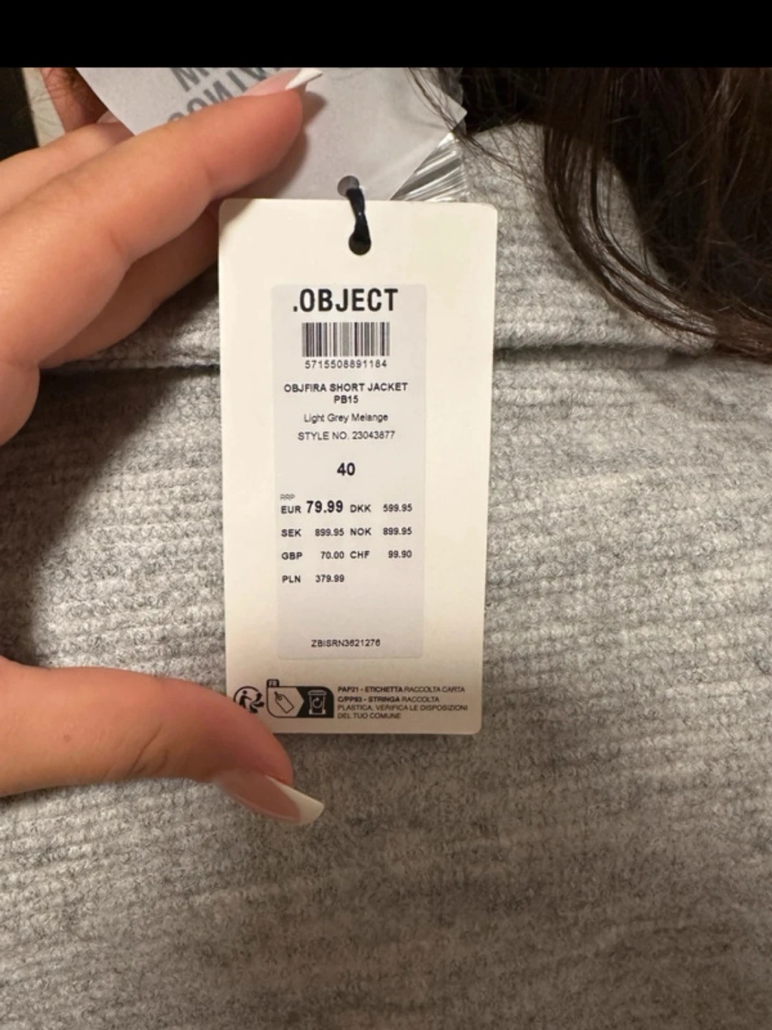 Ljusgrå kort jacka från Object - 1