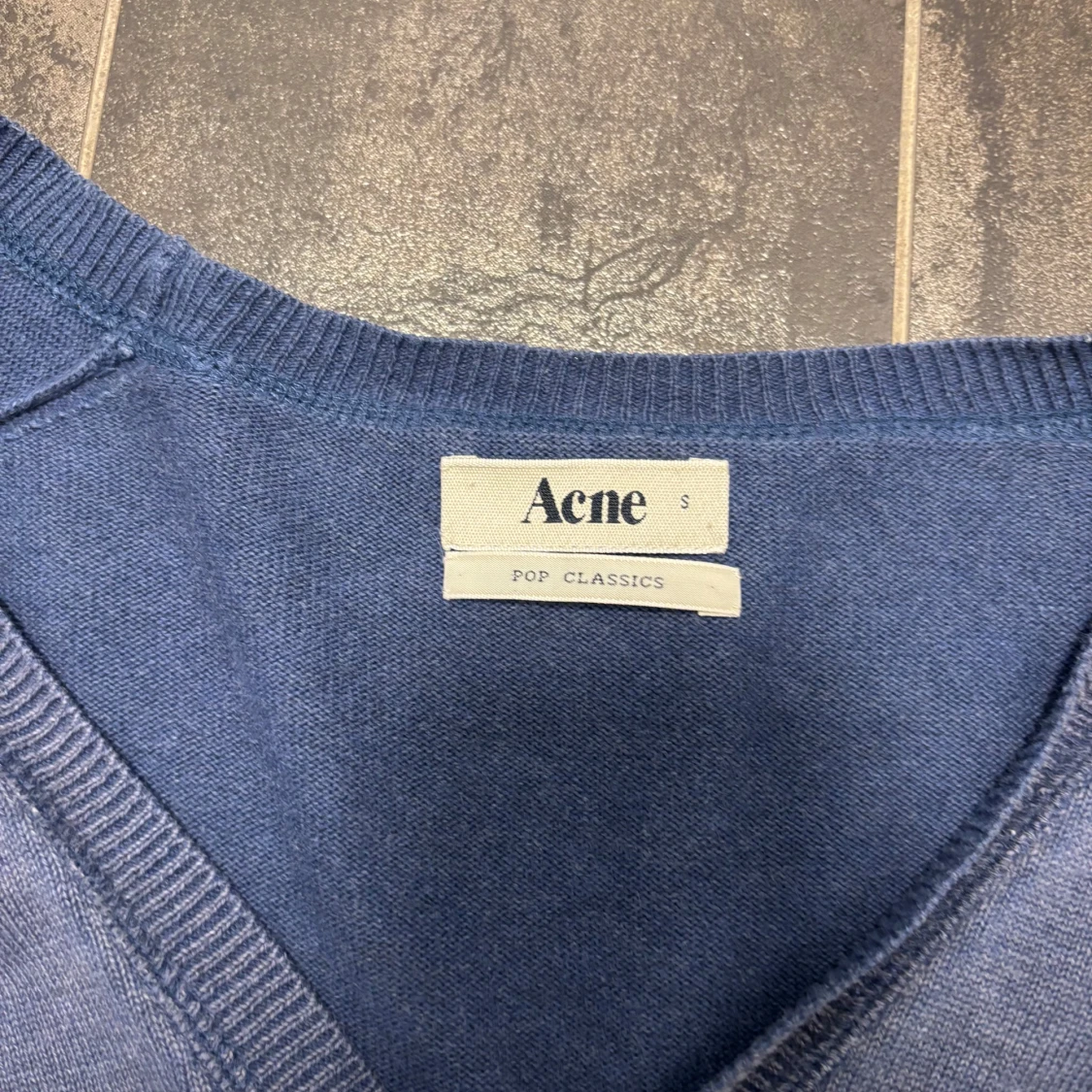 Blå kofta från Acne med mockadetaljer - 1