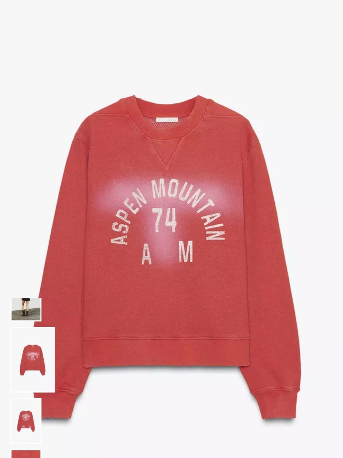 Röd sweatshirt Aspen Mountain