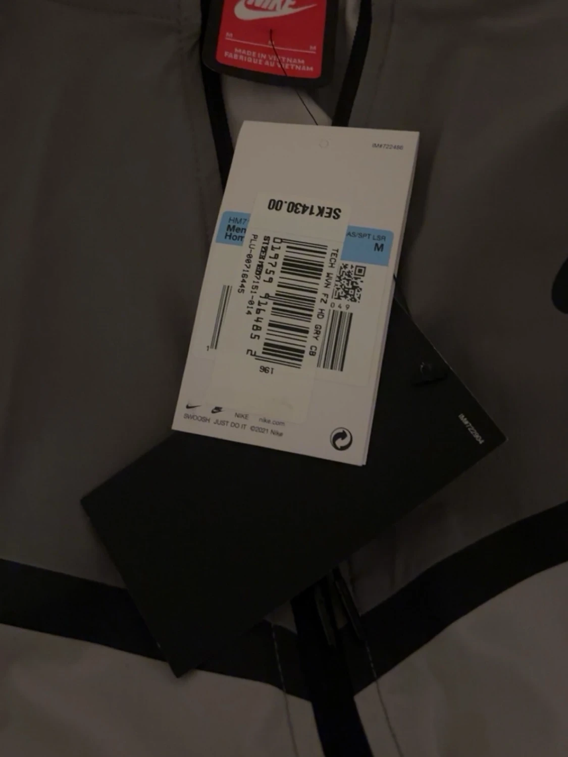 Nike grå vindjacka med huva - 3