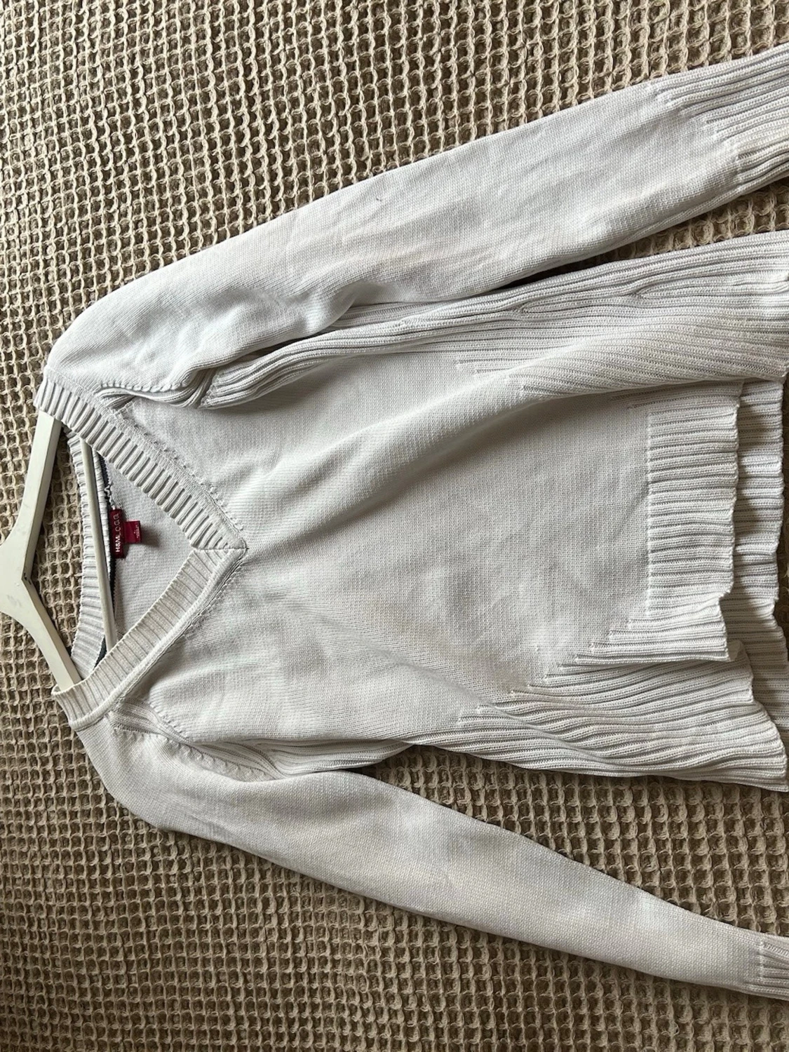Vit stickad tröja från H&M - 1