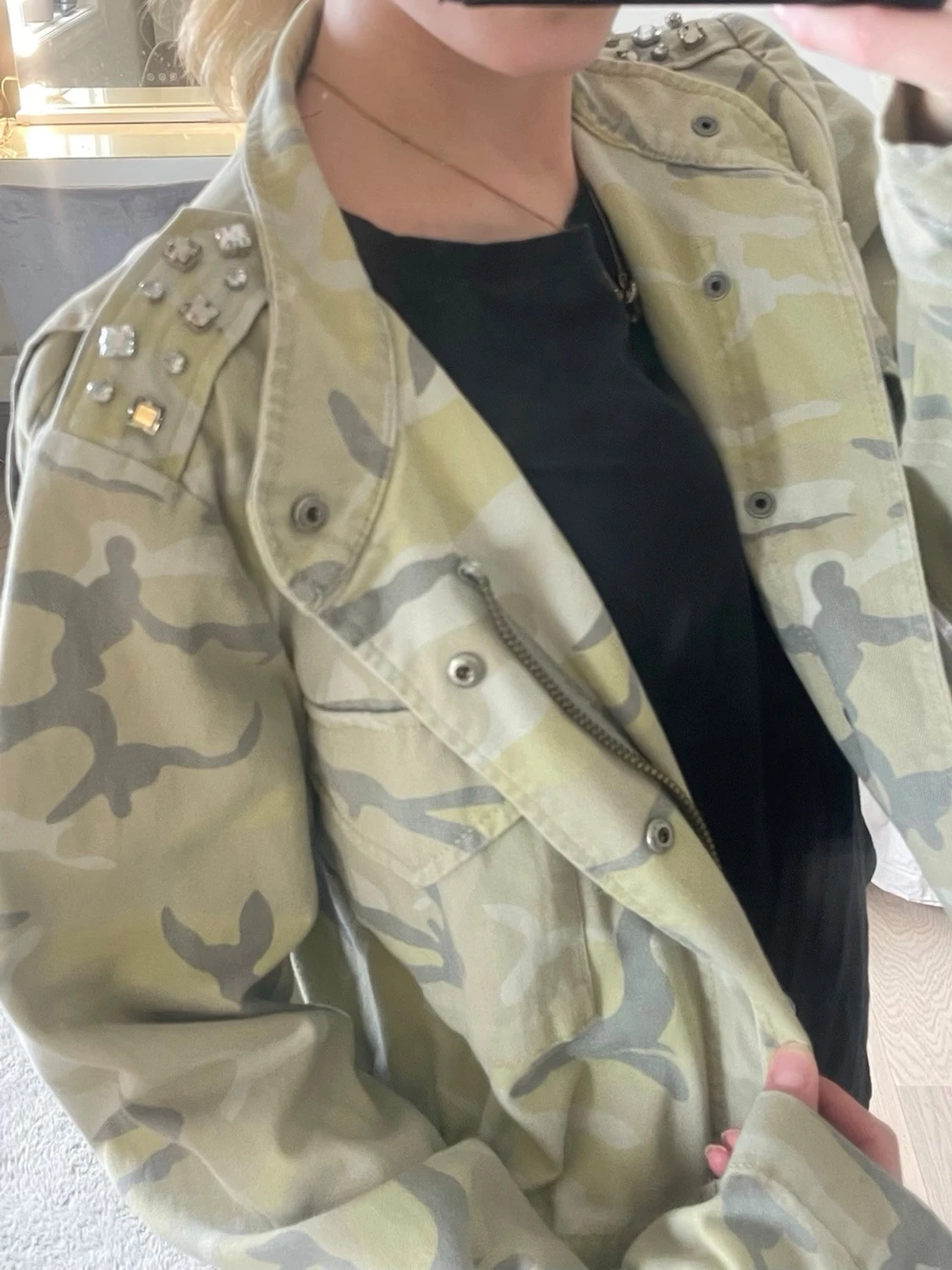 Camouflage jeansjacka - 1