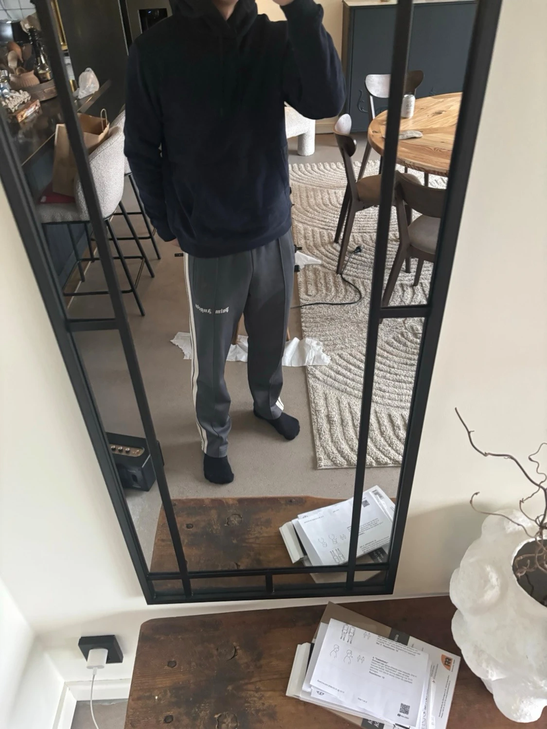 Marinblå hoodie med magficka - 1