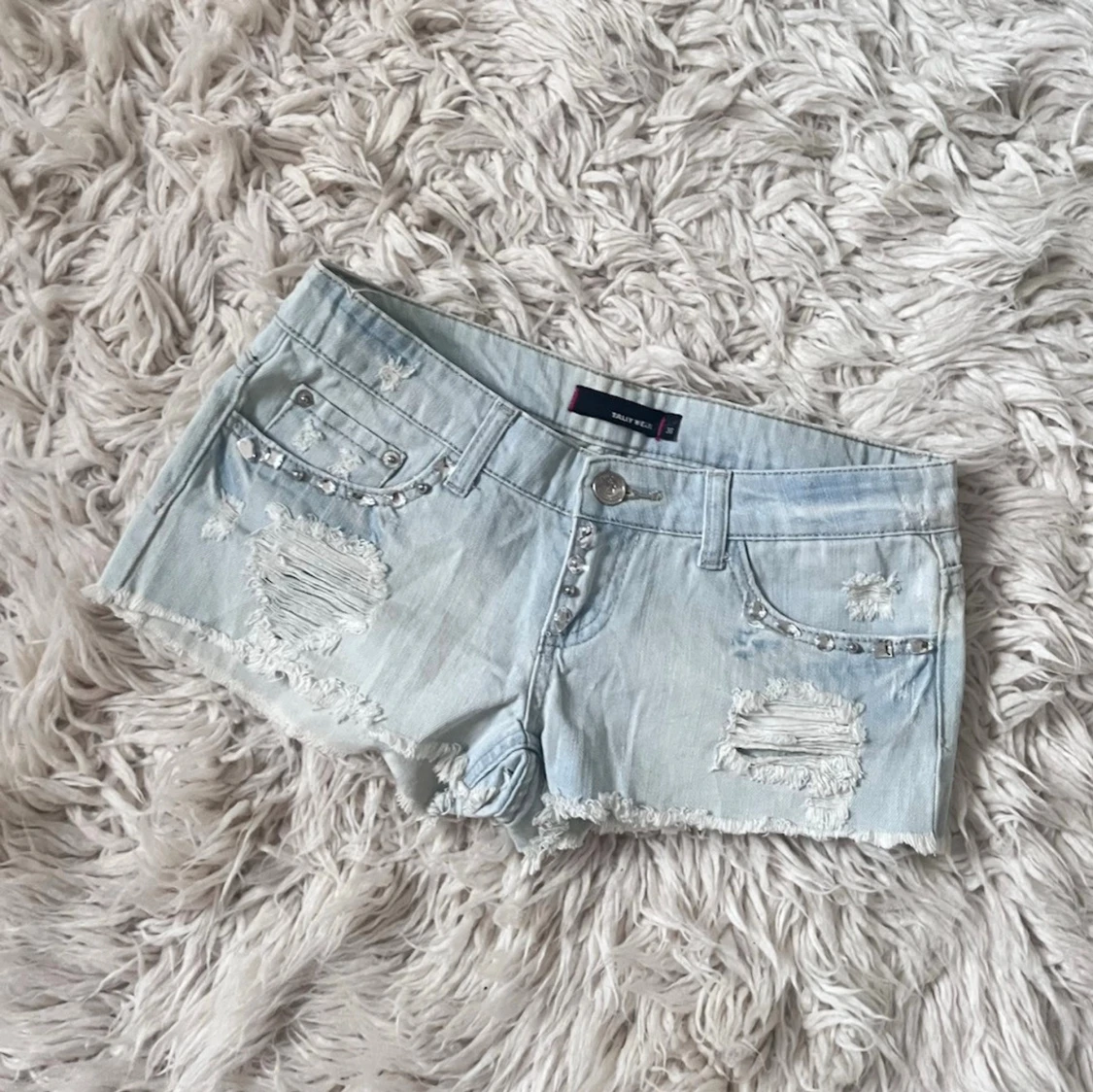 U31 Superlowrise jeansshorts  - 1