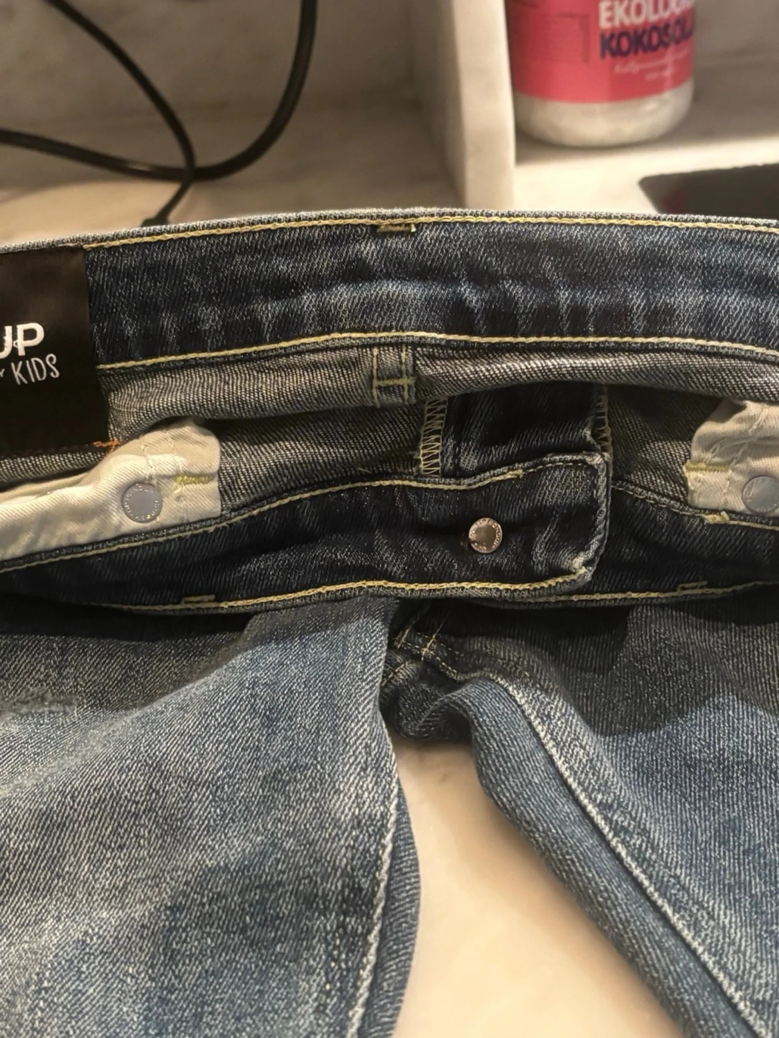 Blå slim fit jeans från Dondup - 3