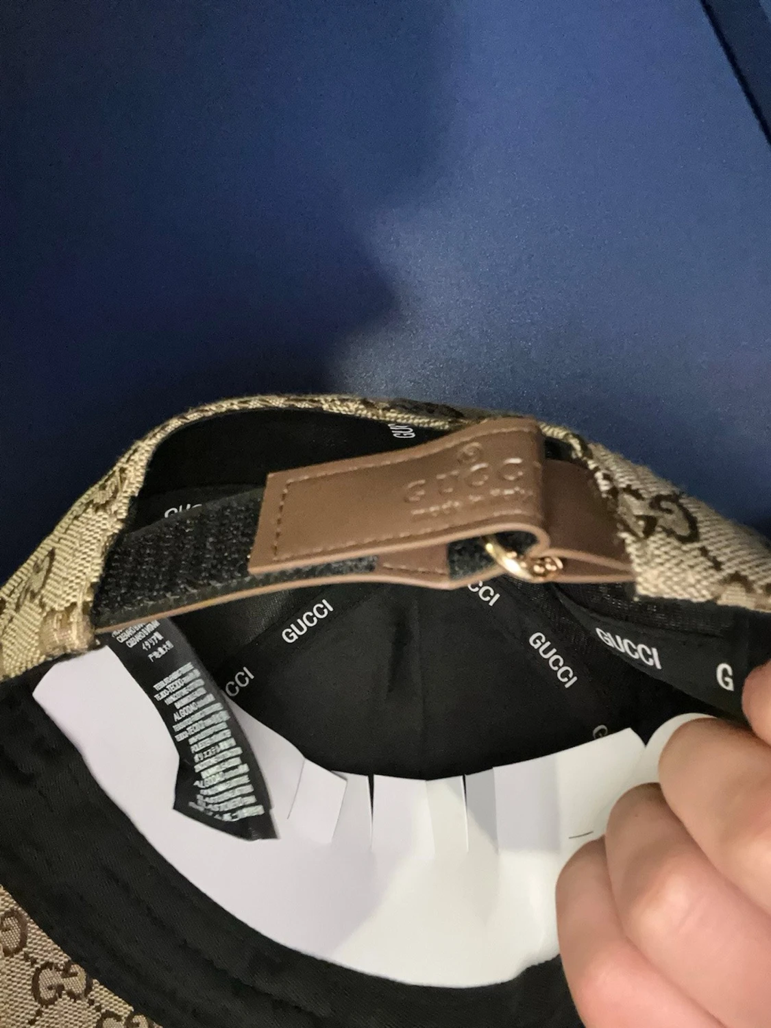 Beige keps från Gucci med GG-mönster - 2