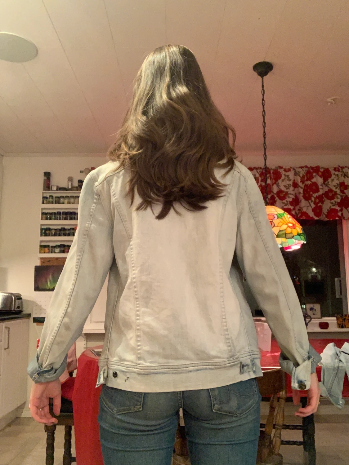 Ler jeans jacka - 90