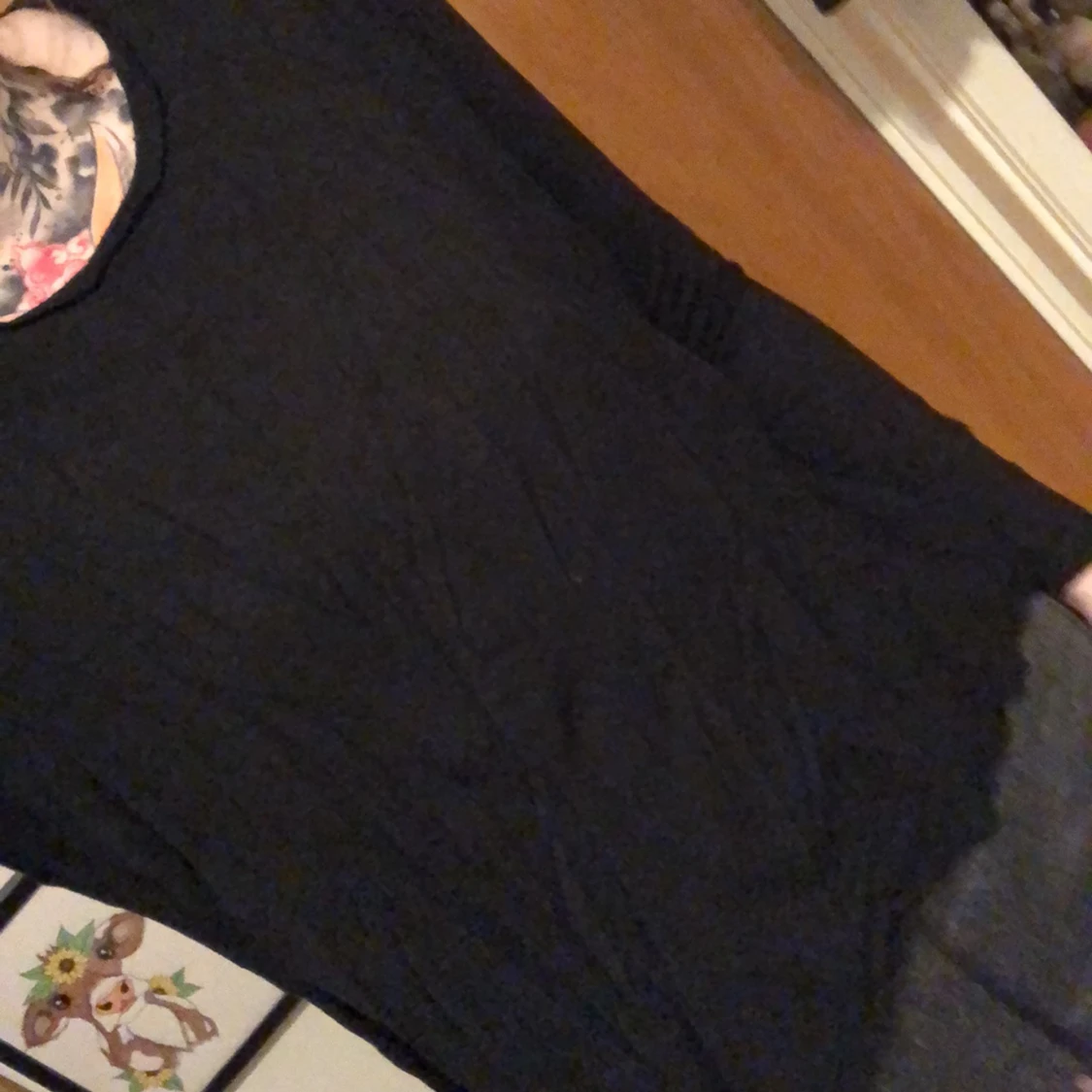 Svart halv lös tröja