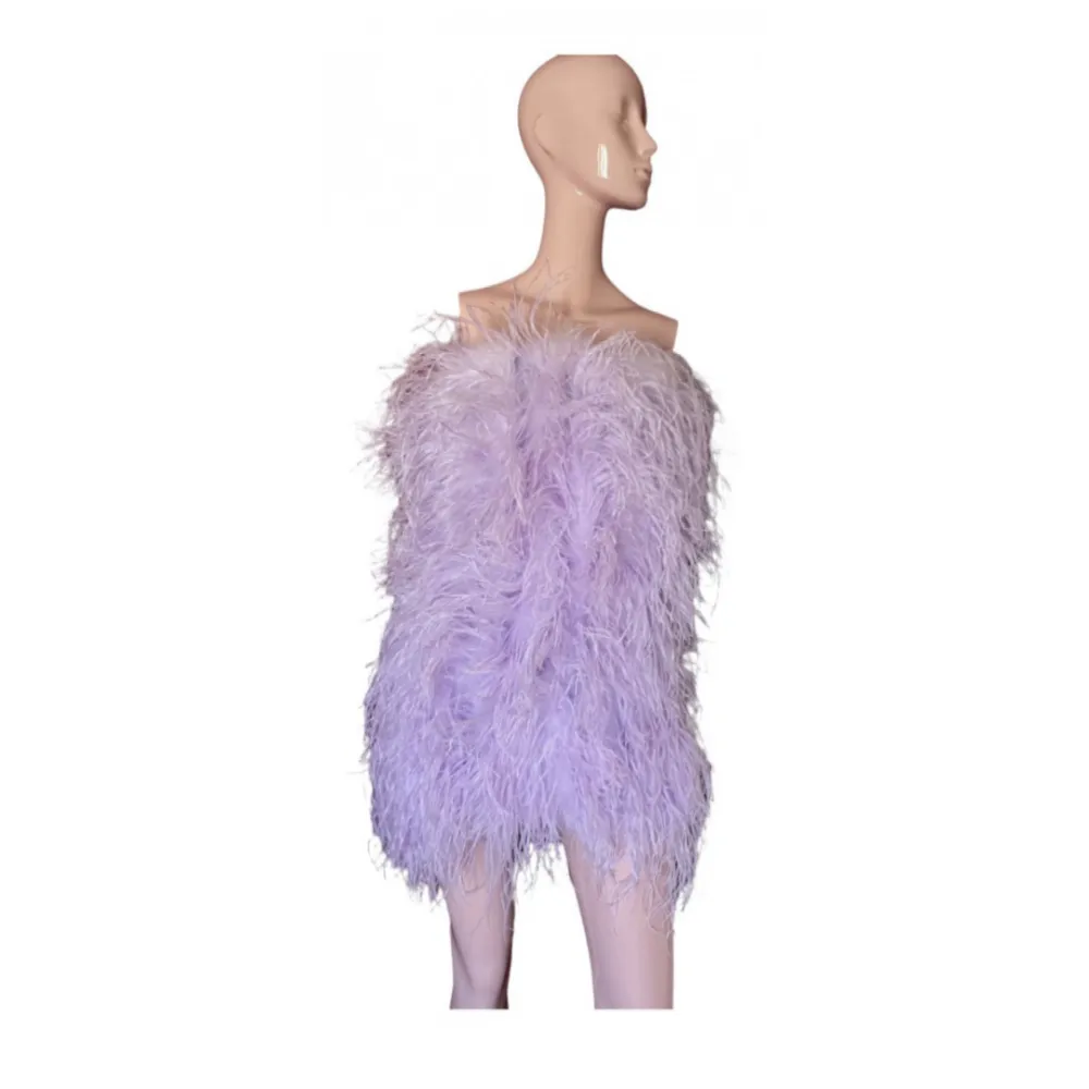   Bought from Vestiaire for 3,600kr Worn once but in excellent condition  Size xs but runs big also suitable for an s, has an elastic band on bustier for a more comfortable fit  Dupe for the attico dress Real satin and real feathers . Klänningar.