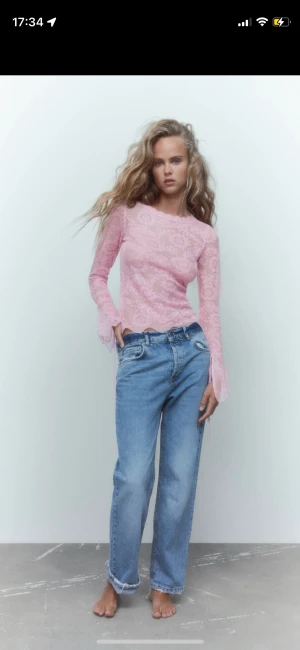 See Through topp, zara - See through rosa tröja från zara i storlek s. Super fin på sommaren till ett par linnebyxor eller blåa jeans eller på en mysig middag osv🫶🏼